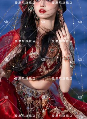 敦煌飞天汉服异域风情影楼写真服装复古民族风西域女神摄影演出服
