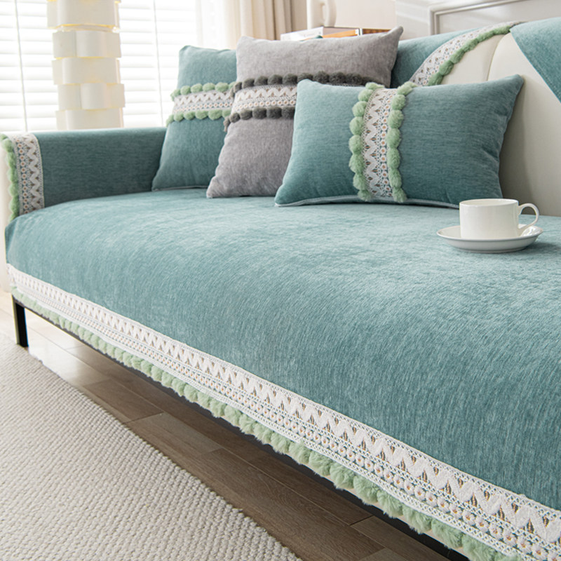 新款雪尼尔沙发垫四季通用毛球防滑坐垫子套罩靠背巾加厚防猫抓,淘宝优惠券,粉丝福利购,淘宝优惠卷
