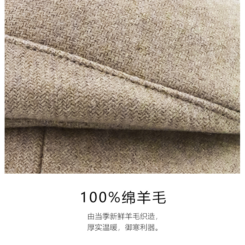 MARJAKURKI玛丽亚古琦休闲渔夫帽女2024新款麂皮绒红色帽子女秋冬
