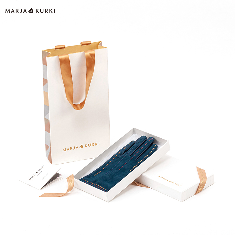 MARJAKURKI玛丽亚古琦时尚羊皮手套女士冬季加绒保暖触屏真皮手套