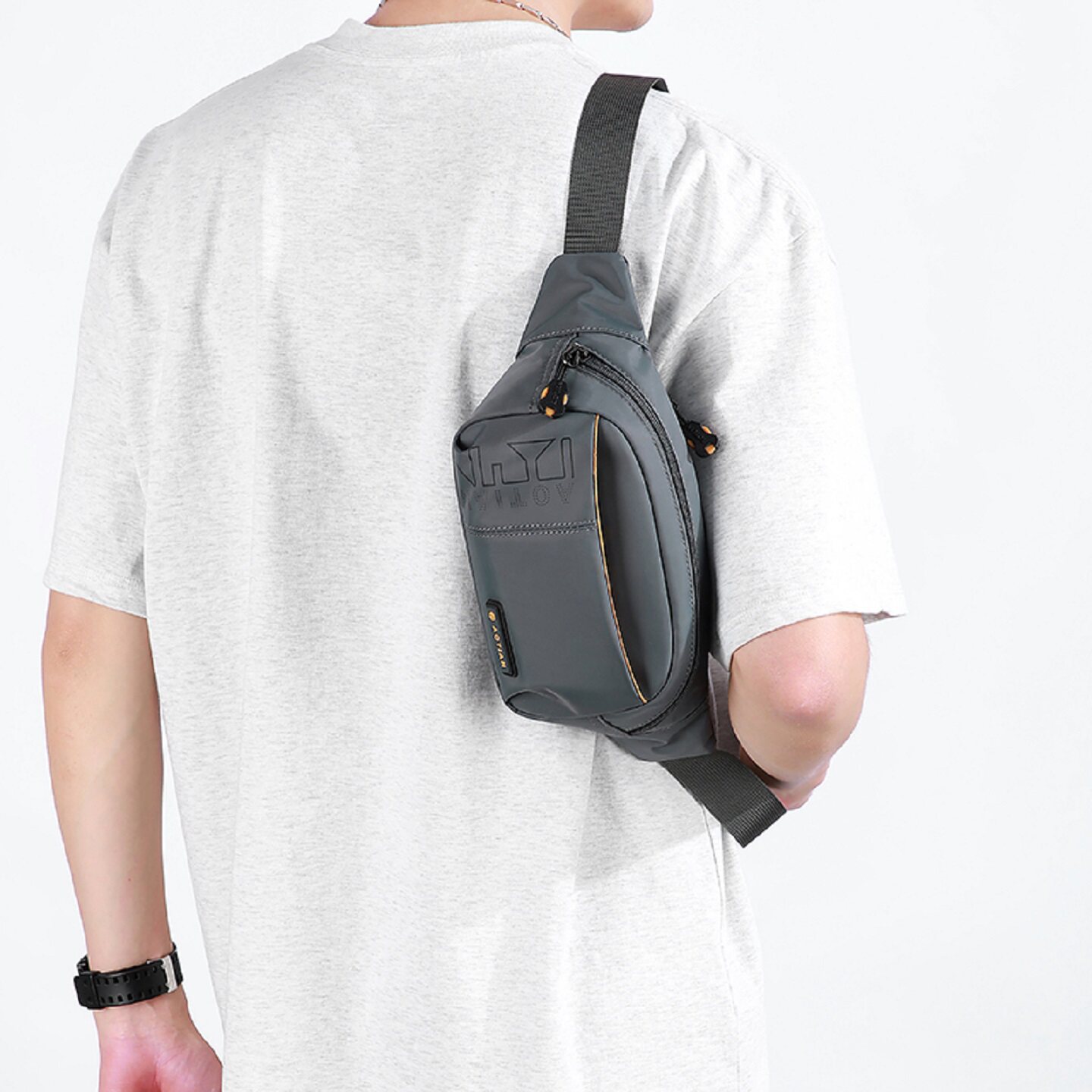 Multifunctional waist bag for men, lightweight casual travel carry-on small shoulder bag, outdoor sports cycling waist bag, crossbody chest bag