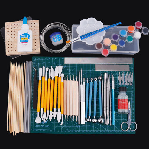 超轻粘土工具套装丸棒软陶泥雕塑初学者入门材料手办diy石塑黏土 - 图0