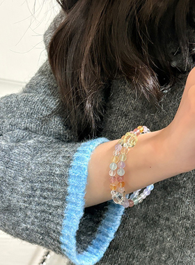 拾一饰品星光旋律彩虹水晶手串