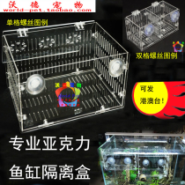 Fish Tank Isolation Case Acrylic Isolation Box Peacock Fish Rohan Mini Parrot Water Family Hatchbox Turtle Isolation Box