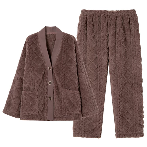 Демисезонная коралловая бархатная пижама, утепленный комплект, весенняя домашняя одежда, 2021 года