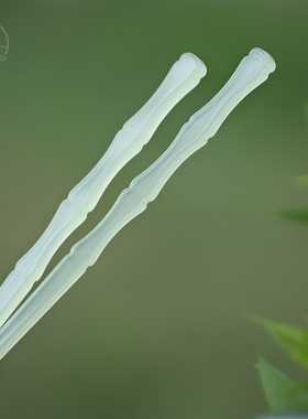 仿玉素簪 盘发发簪新中式古风发钗汉服头簪发饰日常旗袍步摇u型女