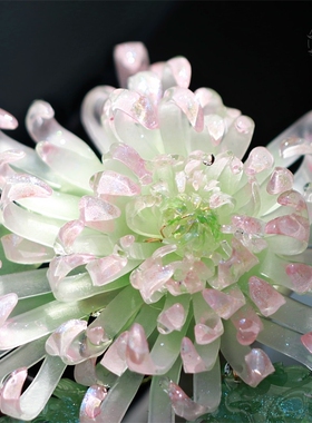 秋菊热缩花簪发钗发簪新中式国风