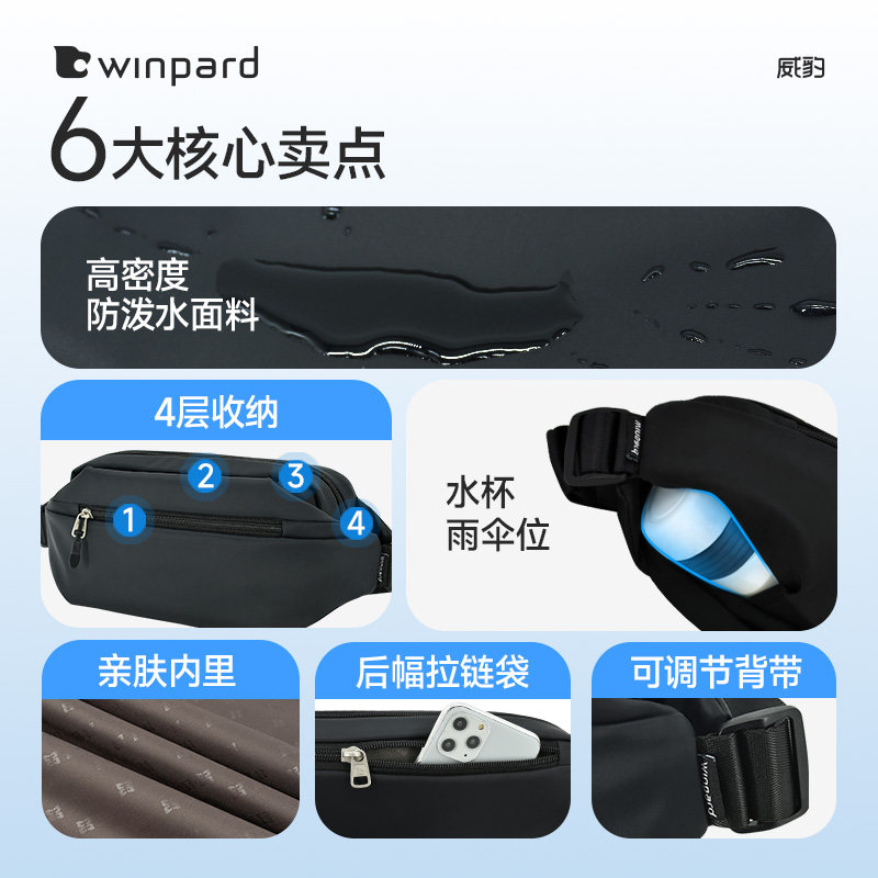 Multifunctional Casual Crossbody Bag Men's Weibao Large Capacity
