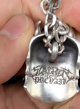 2026新款死核炸子鸡摇滚骷髅项链朋克个性小众设计毛衣链送礼物