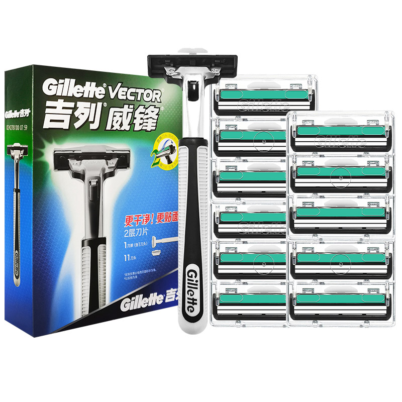 Gillette/吉列威锋双层剃须刀片手动剃须刀锋速老式刮胡刀架刀头 - 图3