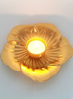 严选跨境叶子铁艺蜡烛台烛光晚餐烛台家居饰品摆件家居装饰摆件