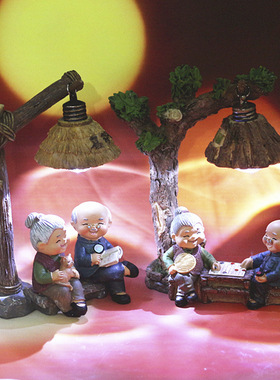 创意zakka日杂情侣老头老太家居摆件 创意婚房装饰长辈礼品935-1