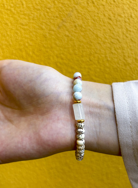 南京鸡鸣寿山石双拼新月菩提纪念品文创手串手链转运珠男女礼物