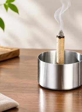 不锈钢艾香底座家用艾柱艾条接灰盘隔热香座zh