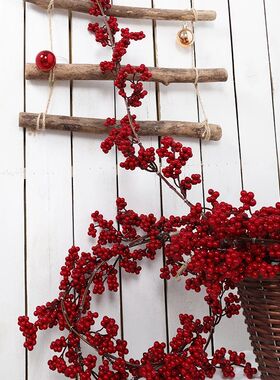 1PC Simulated Wealth Fruit Vine Decoration for Christmas Ind