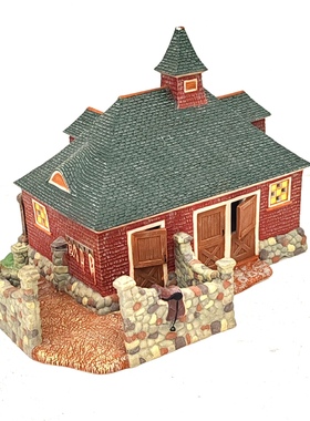 外贸出口美国 D56品牌陶瓷房子卧室夜灯装饰品建筑物场景老瓷收藏