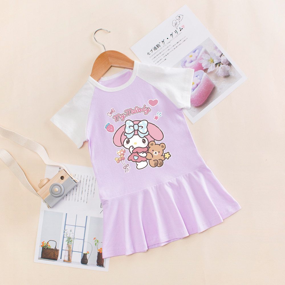 女童连衣裙夏装韩版小童骷髅米衣服儿童美乐蒂宝宝夏季短袖小裙子,淘宝优惠券,粉丝福利购,淘宝优惠卷