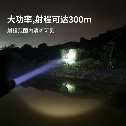 神火C8官方旗舰店超强光手电筒可充电超亮远射便携小户外超长续航 - 图1