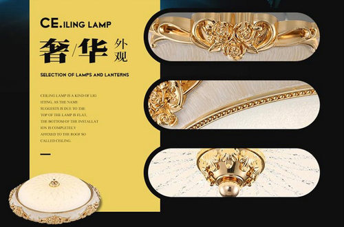 LED欧式感应灯 雷达人体声控感应吸顶灯 门口楼道过道 简欧风格 - 图0