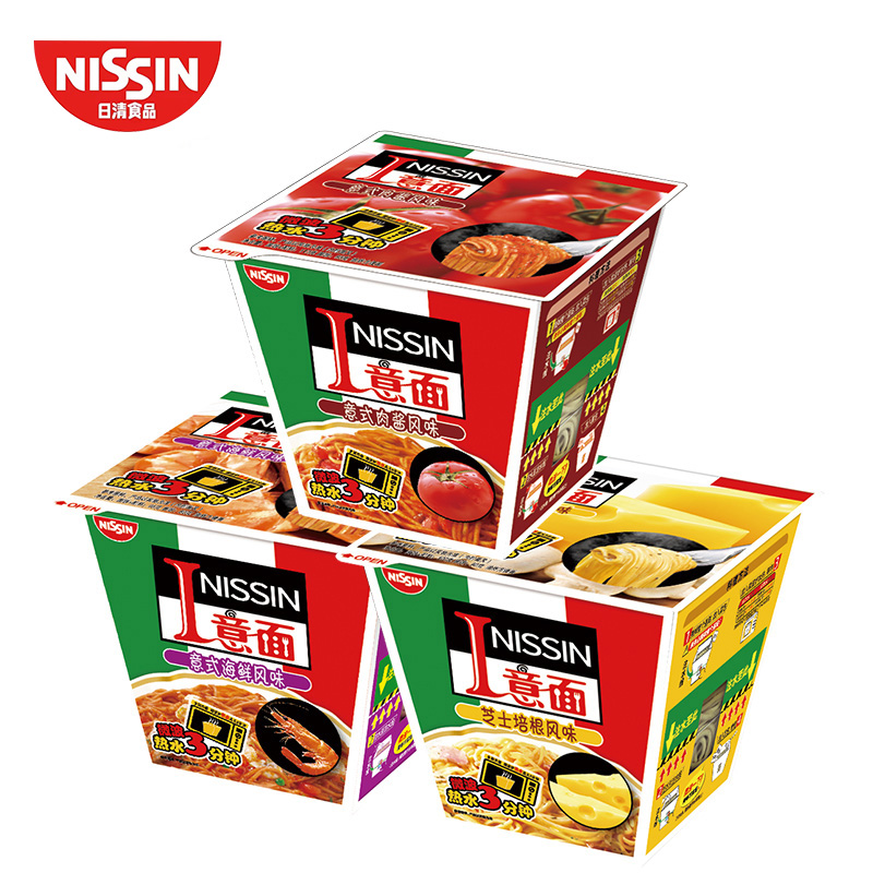 NISSIN/日清 I意面 意式肉酱海鲜芝士3口味任选 拌面速食面方便面 - 图2