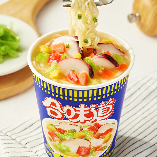 日清 合味道杯面 经典系列8杯方便面标杯 海鲜面速食泡面混装组合 - 图0