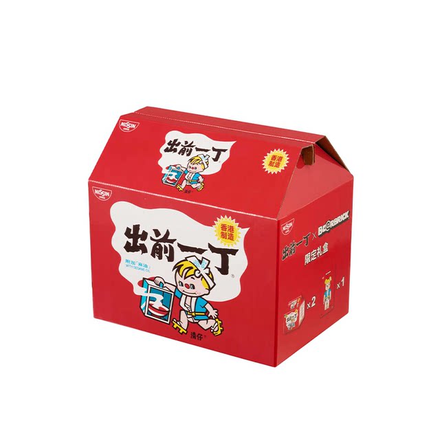Demae Itcho BE@RBRICK gift box sesame oil flavor 5P*2 bags + co-branded building block bear