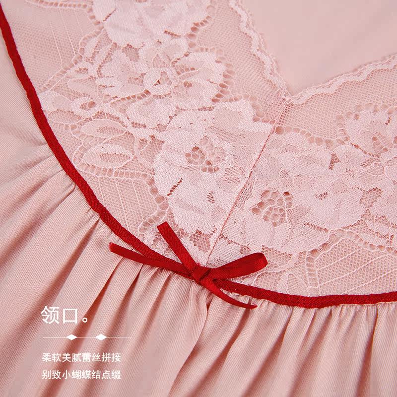 七分袖2022年竹纤维夏天甜美睡衣 花样娇兰睡衣/家居服套装