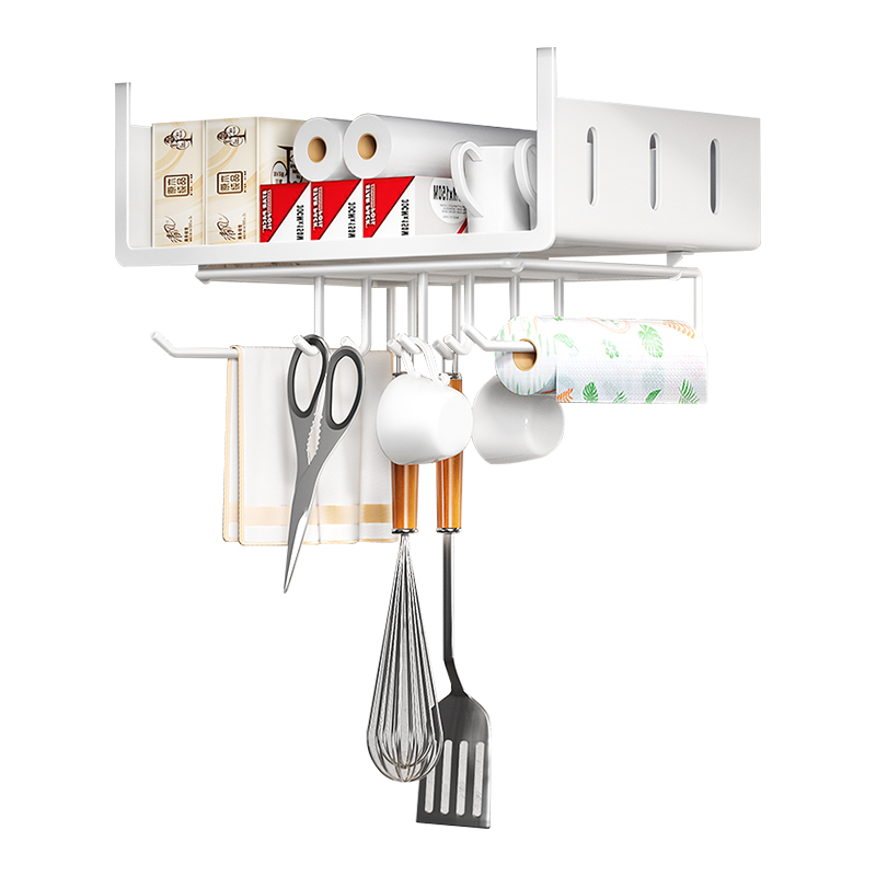 厨房置物架挂篮吊柜分层挂架下挂架家用橱柜储物架柜内悬挂下挂钩-图0