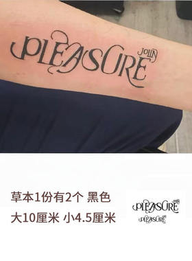 蔡依林pleasure纹身贴手臂手腕辣妹个性高级草本果汁仿真防水持久