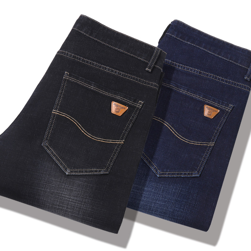 秋季厚款弹力宽松直筒男士牛仔裤 聚上汇品牛仔裤