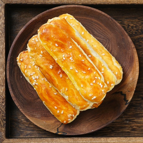 老北京特产京隆牛舌饼2kg传统酥皮芝麻椒盐饼中式糕点心怀旧零食 - 图2