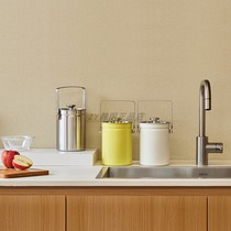 South Korea Import Trash Can Kitchen Food Classification Desktop Home Dining Table With Lid Vacuum Sealed Bin