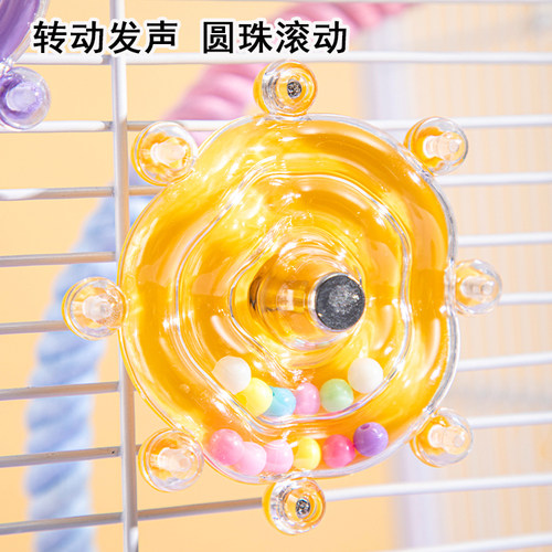 鹦鹉解压玩具专用解闷自嗨小鸟啃咬玩具发声转转乐益智鸟笼内装饰 - 图2