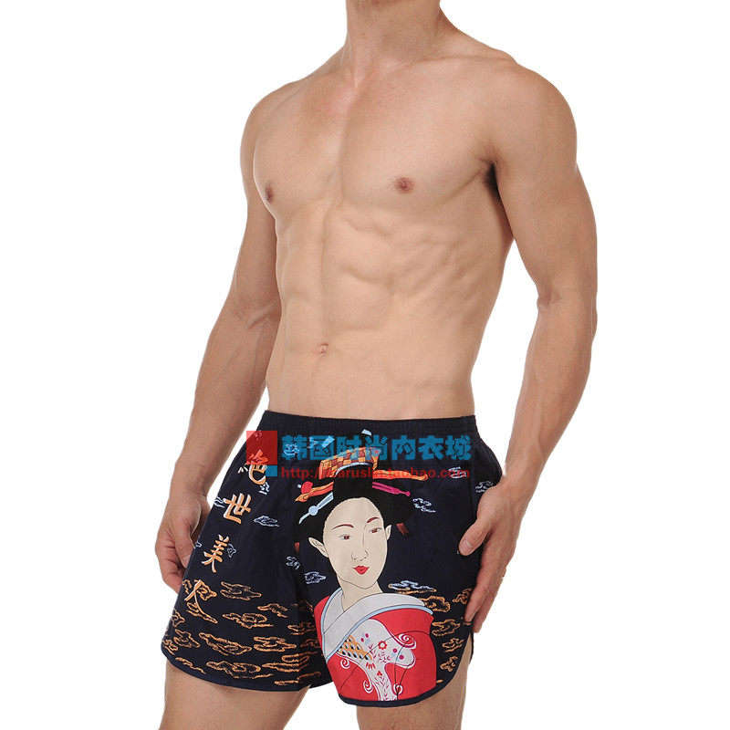 韩国内裤男 纯棉阿罗裤夏季透气宽松卡通居家平角裤青年大码裤头,淘宝优惠券,粉丝福利购,淘宝优惠卷