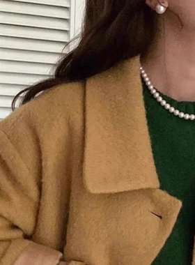 天然淡水珍珠项链女款倪妮同款颈链ins小众轻奢高级感锁骨链毛衣