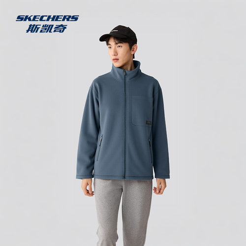 Skechers斯凯奇男士常规版型针织外套 - 图1