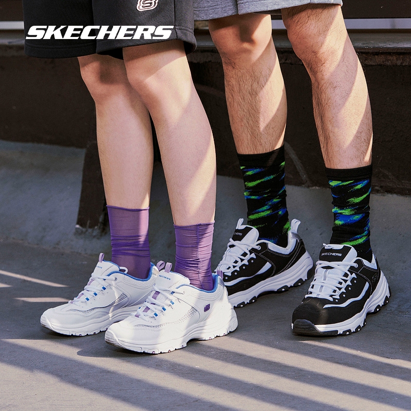 Skechers斯凯奇正品奥莱经典dlites熊猫鞋男运动休闲鞋女老爹鞋