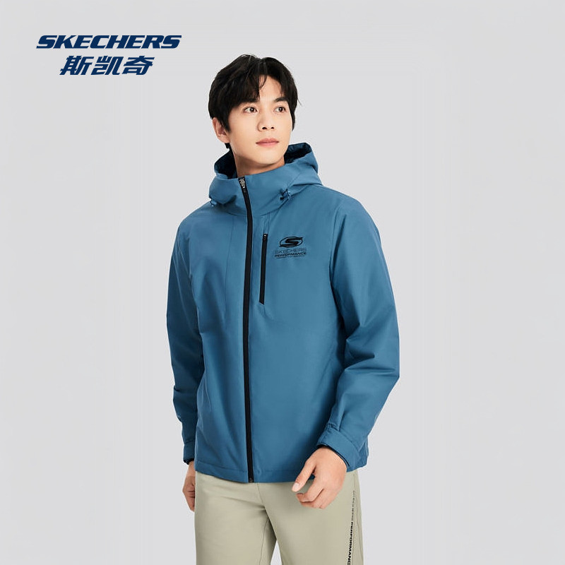 Skechers斯凯奇秋冬外套男子防风防泼水连帽保暖户外上衣外套,淘宝优惠券,粉丝福利购,淘宝优惠卷