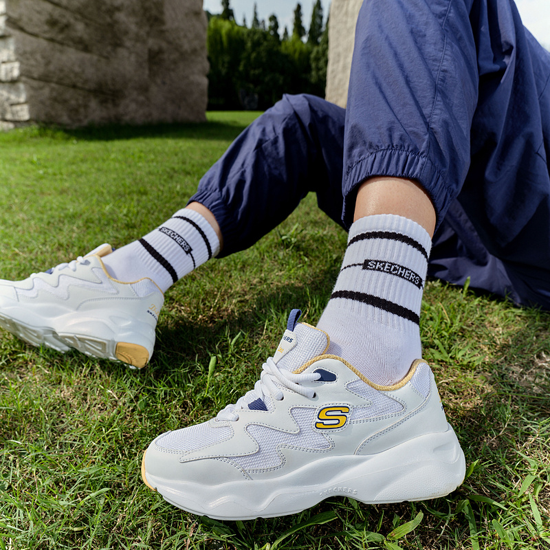 Skechers斯凯奇正品男女小白鞋复古厚底轻便运动鞋老爹鞋熊猫鞋女_skechers品牌工厂店_运动鞋new-第5张图片-提都小院