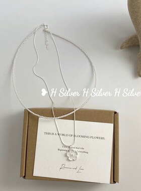 S925纯银春夏新款小清新项链