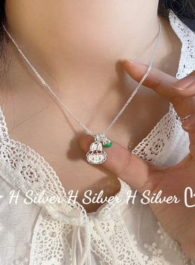 S925银滴釉拉布布项链