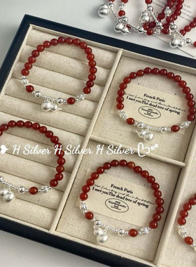 S925纯银新中式红玛瑙小葫芦手链
