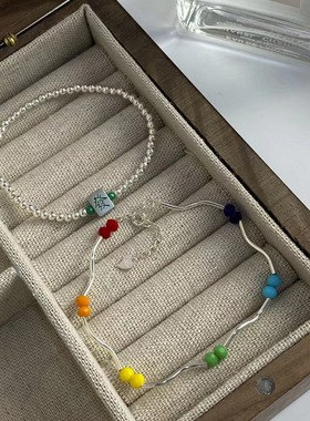 通体S925纯银新国潮发字麻将手链