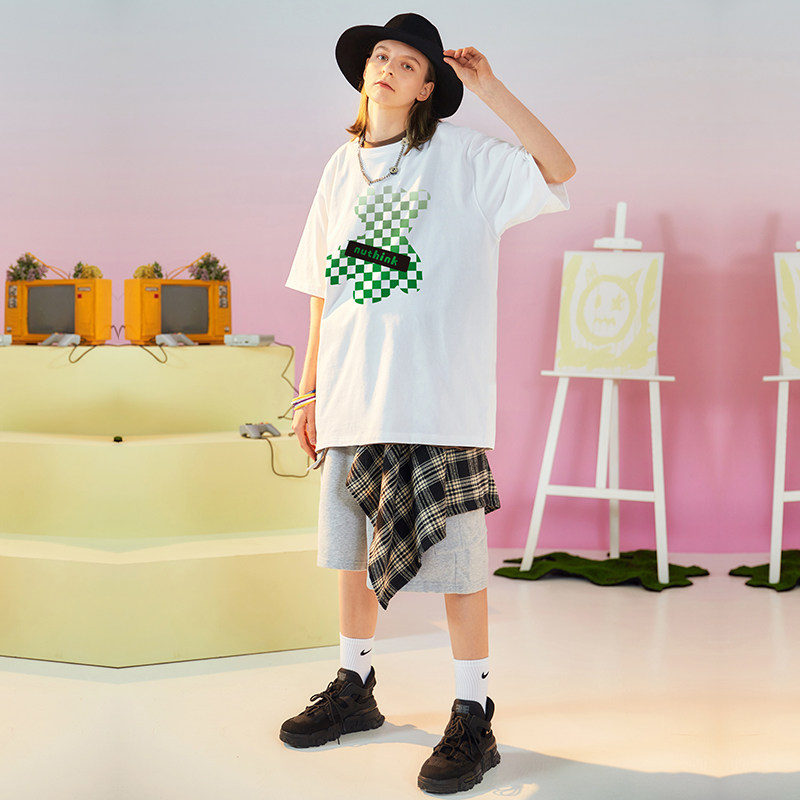 nuthink欧美国潮大码短袖男t恤 nuthink男装T恤