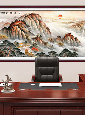 壁画万里长城画靠山图贴