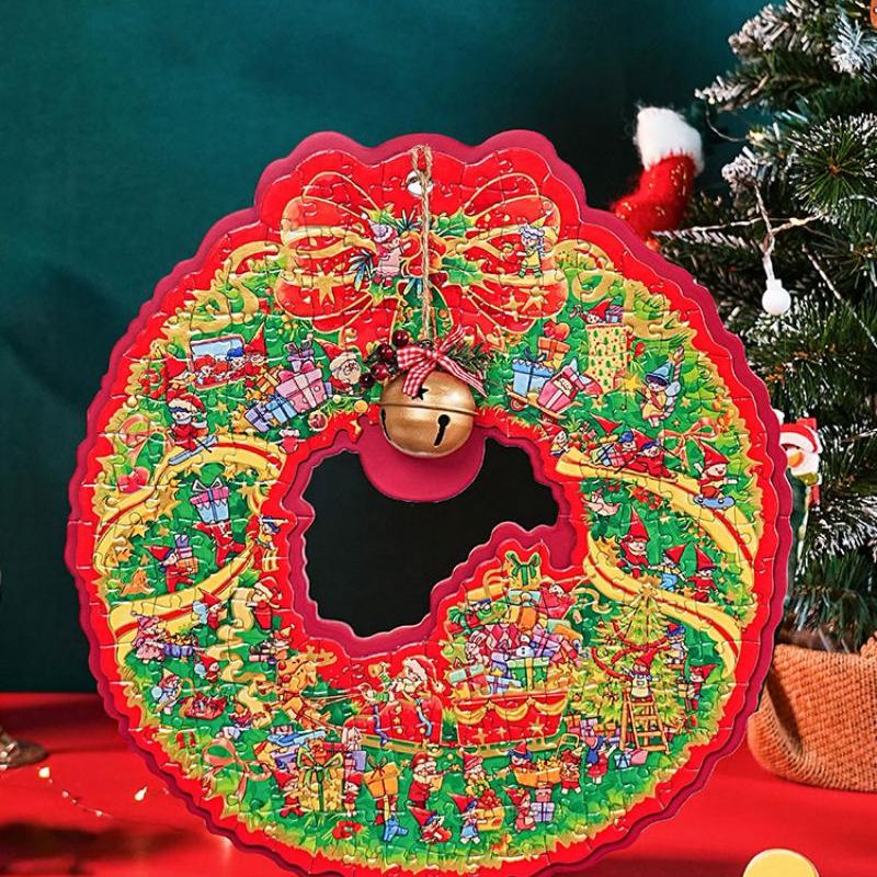 猫的天空之城 圣诞礼颂圣诞树小屋拼图异形