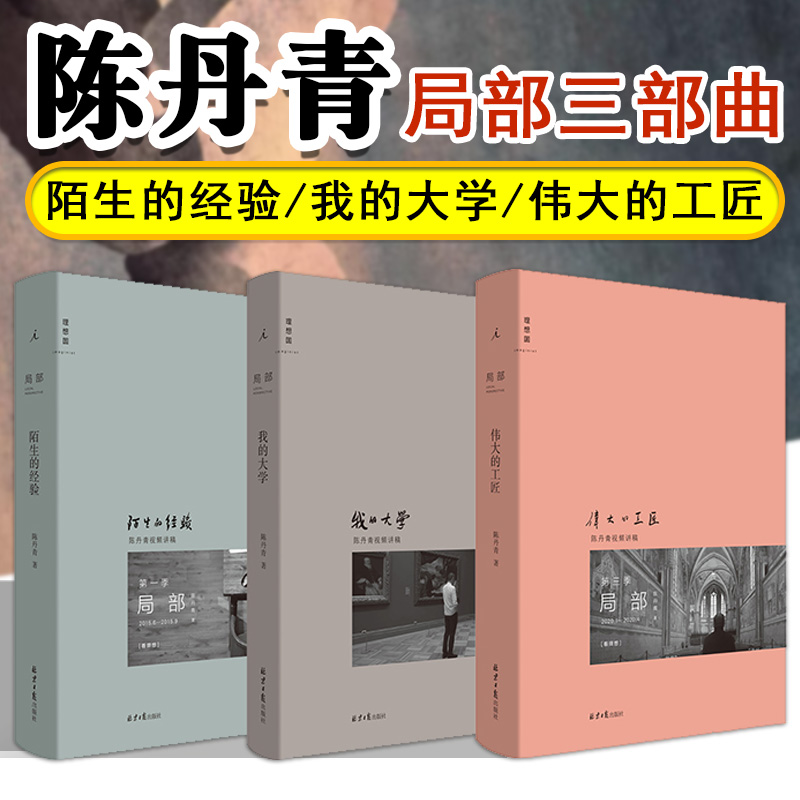 局部1-3套装 陌生的经验+我的大学+伟大的工匠 新版 陈丹青 美学中西艺术 文人画 西方艺术史 纽约琐记 退步集 - 图0