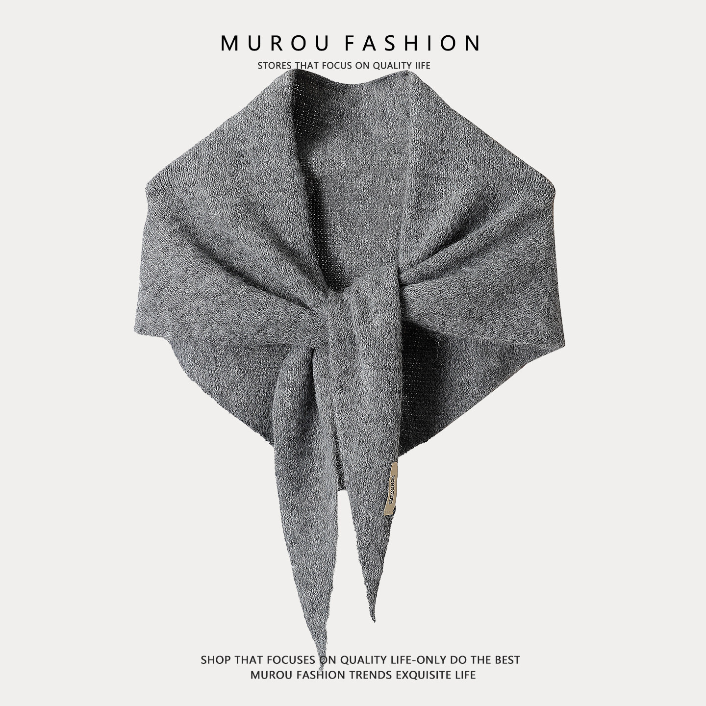 柔软百搭羊绒羊毛混纺三角形大披肩保暖围巾女2025秋冬季护颈围脖