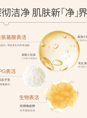 悦芙媞洁颜蜜油皮去油控油清洁毛孔洁面氨基酸洗面奶女正品BY