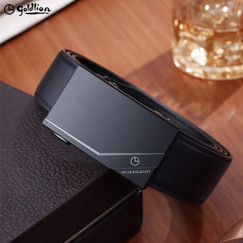 【内扣式】金利来皮带男士新款磨砂自动扣防指纹头层牛皮商务腰带,淘宝优惠券,粉丝福利购,淘宝优惠卷